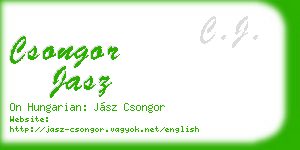 csongor jasz business card