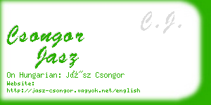 csongor jasz business card